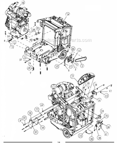 Page B Diagram and Parts List for MK-4036HY  MK Diamond Concrete Saw